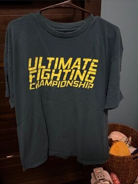 Men's Graphic Tee - Dark Green with Yellow Logo